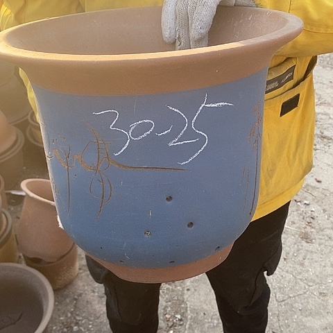 紫砂，中国宜兴紫砂花盆，