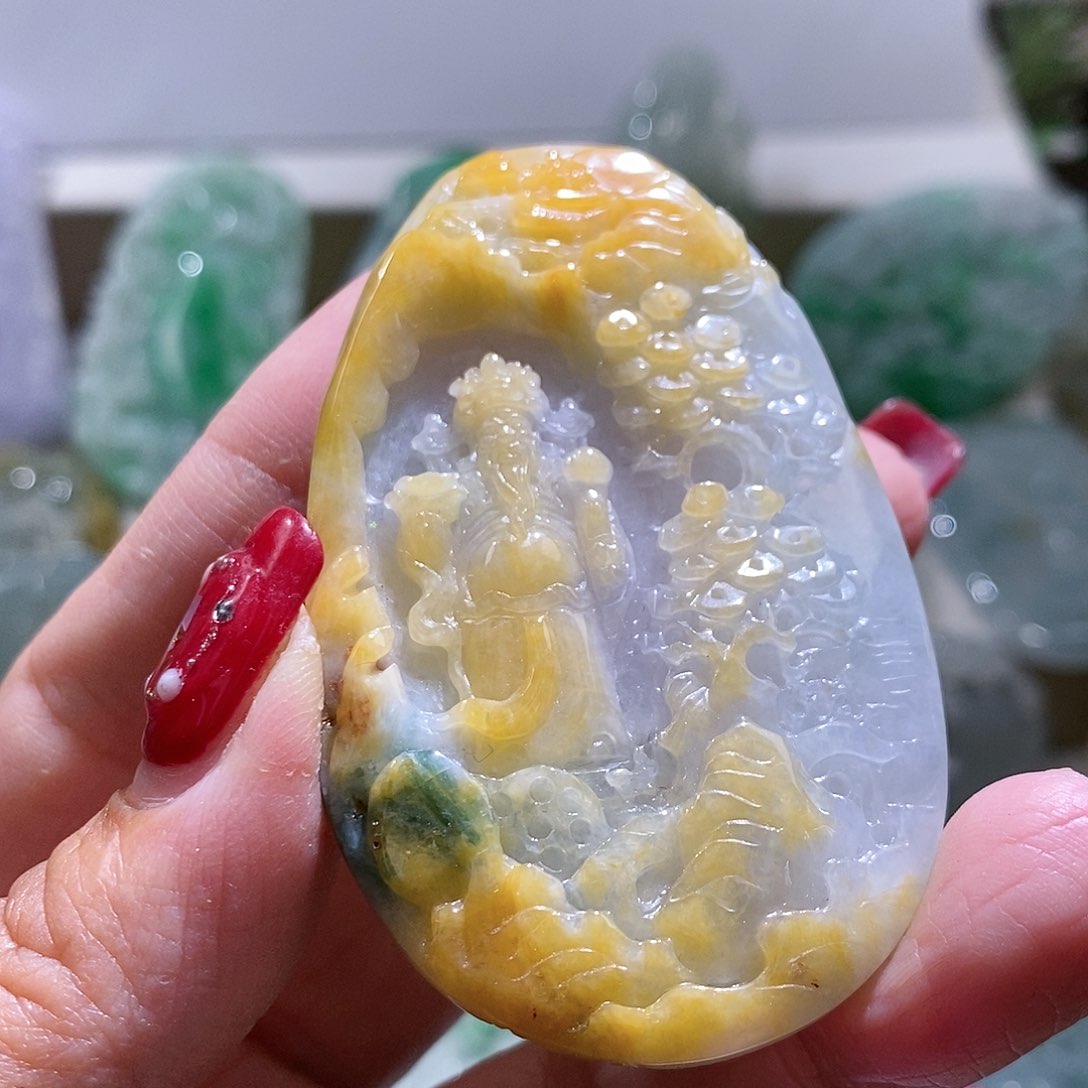 【闪购商品】翡翠颈饰未镶嵌财神