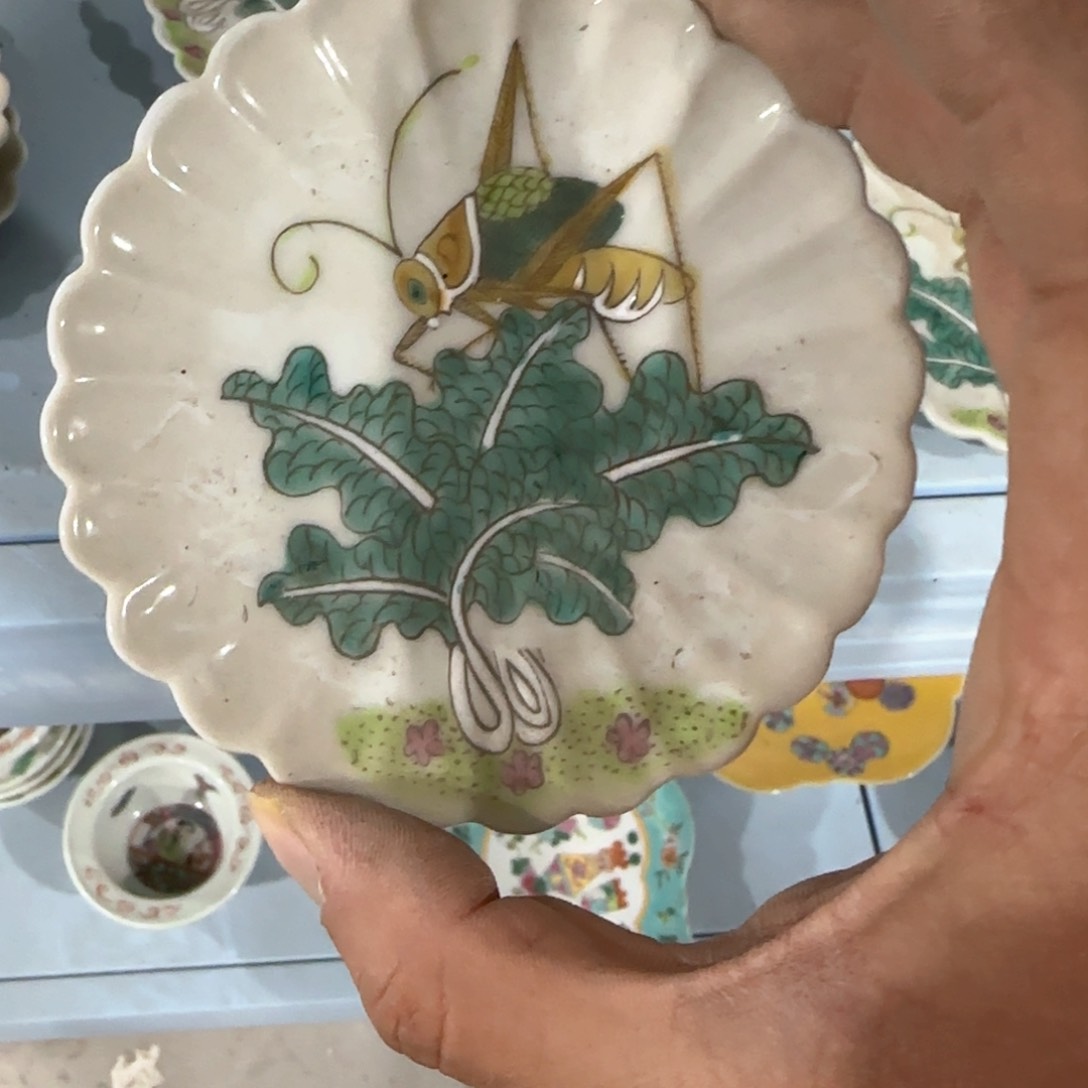 瓷片摆件手绘瓷器全部处理