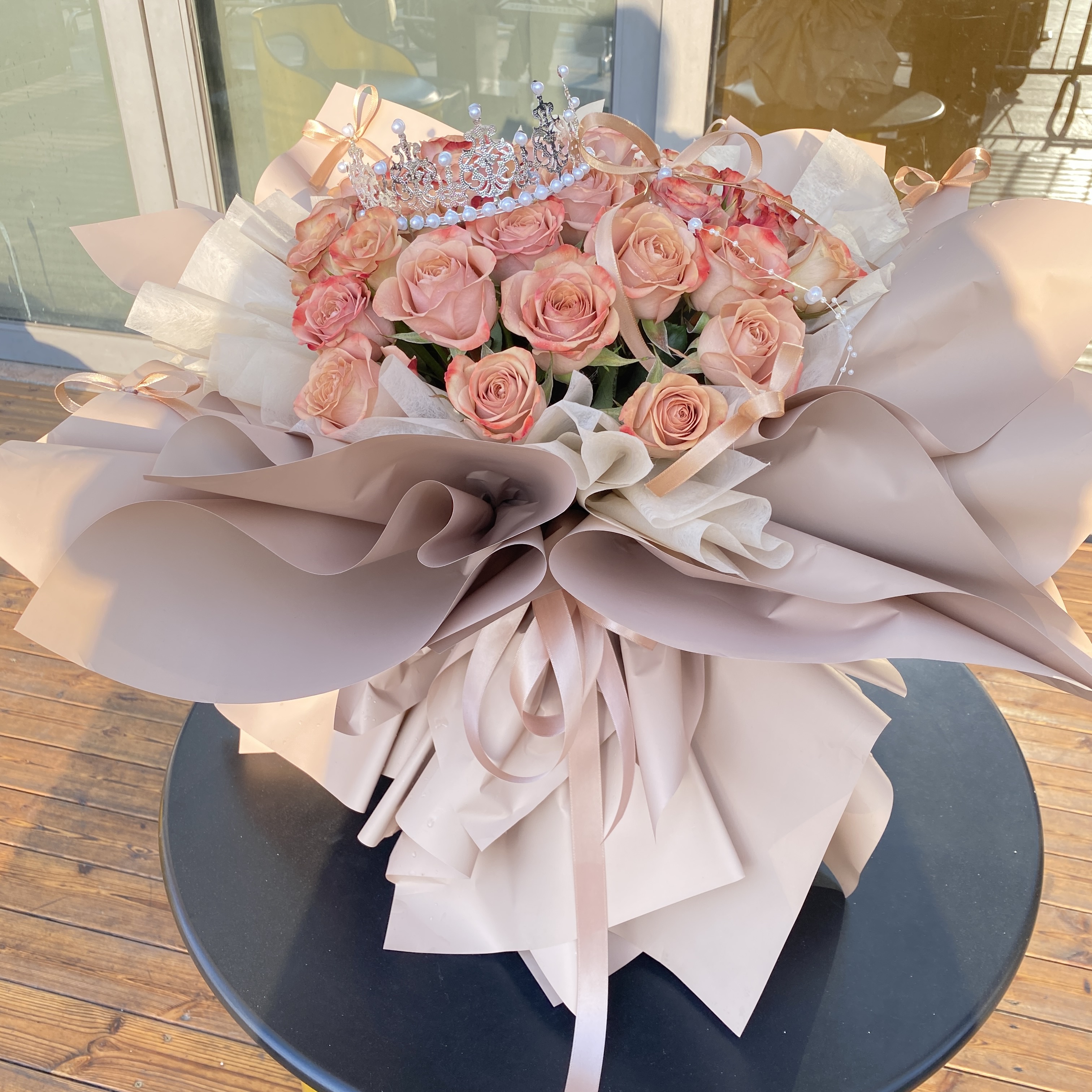 生日/告白/祝福33支卡布奇诺玫瑰