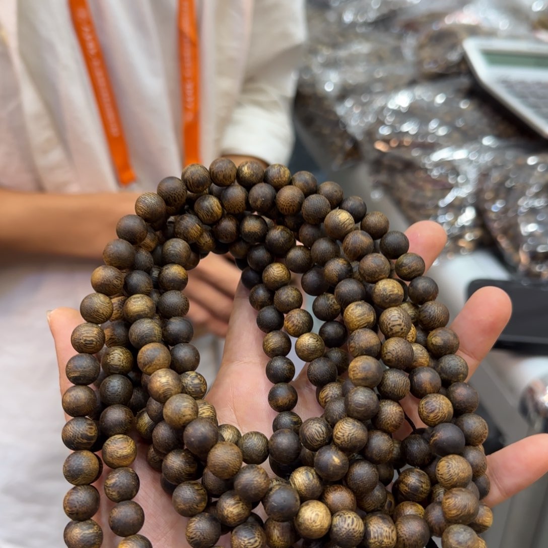 手串沉香沉水浮海南红骨凹身老顶圆珠多圈9mm45g+多样性发一