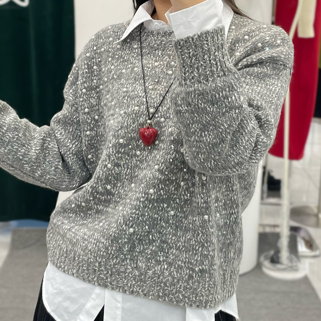 早春款纯色针织短款静奢风毛衣秋冬内搭款