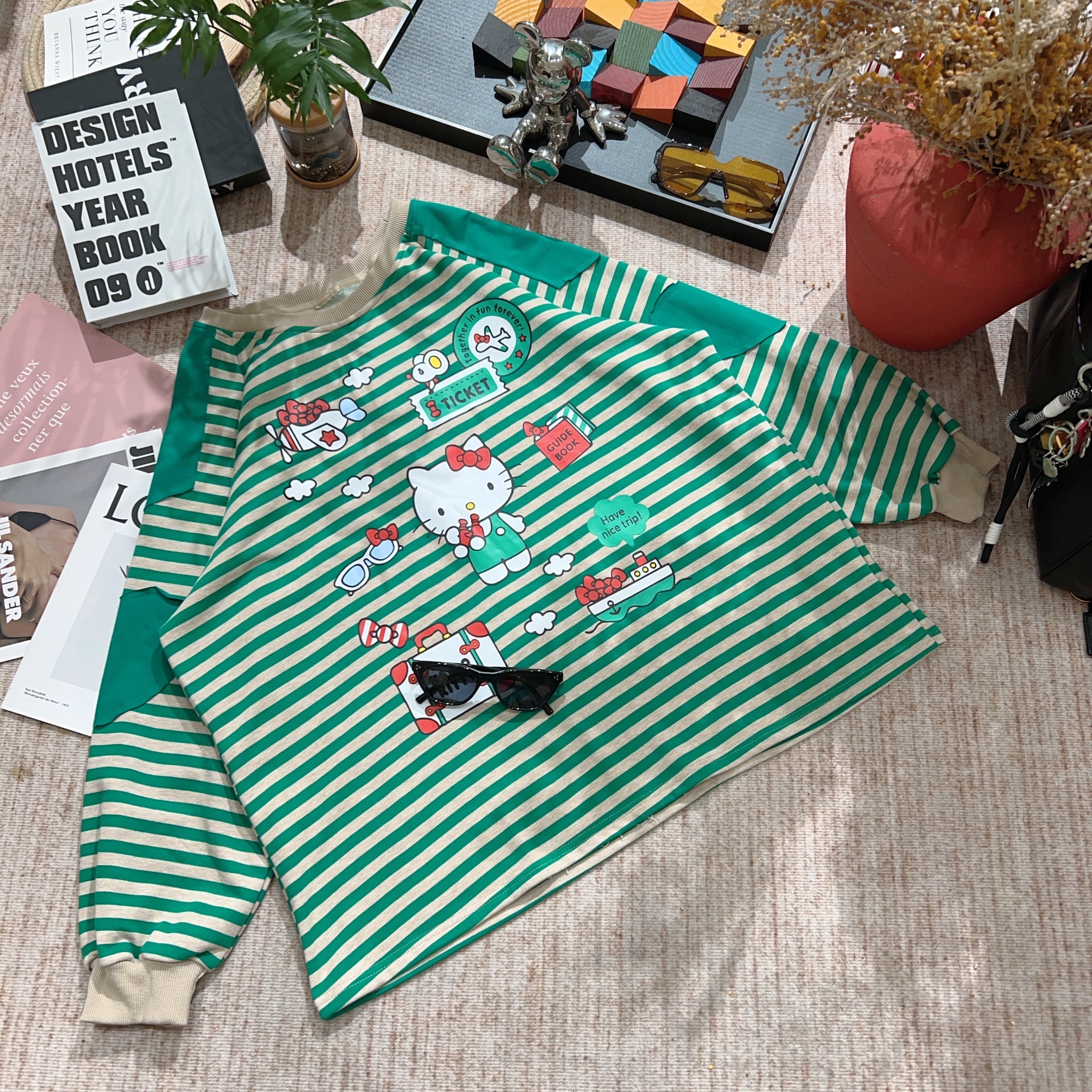 2025秋季新款休闲时尚百搭卡通印花长袖T恤卫衣1163