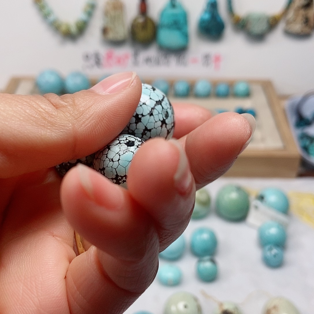 绿松石珠宝半成品未镶嵌།****