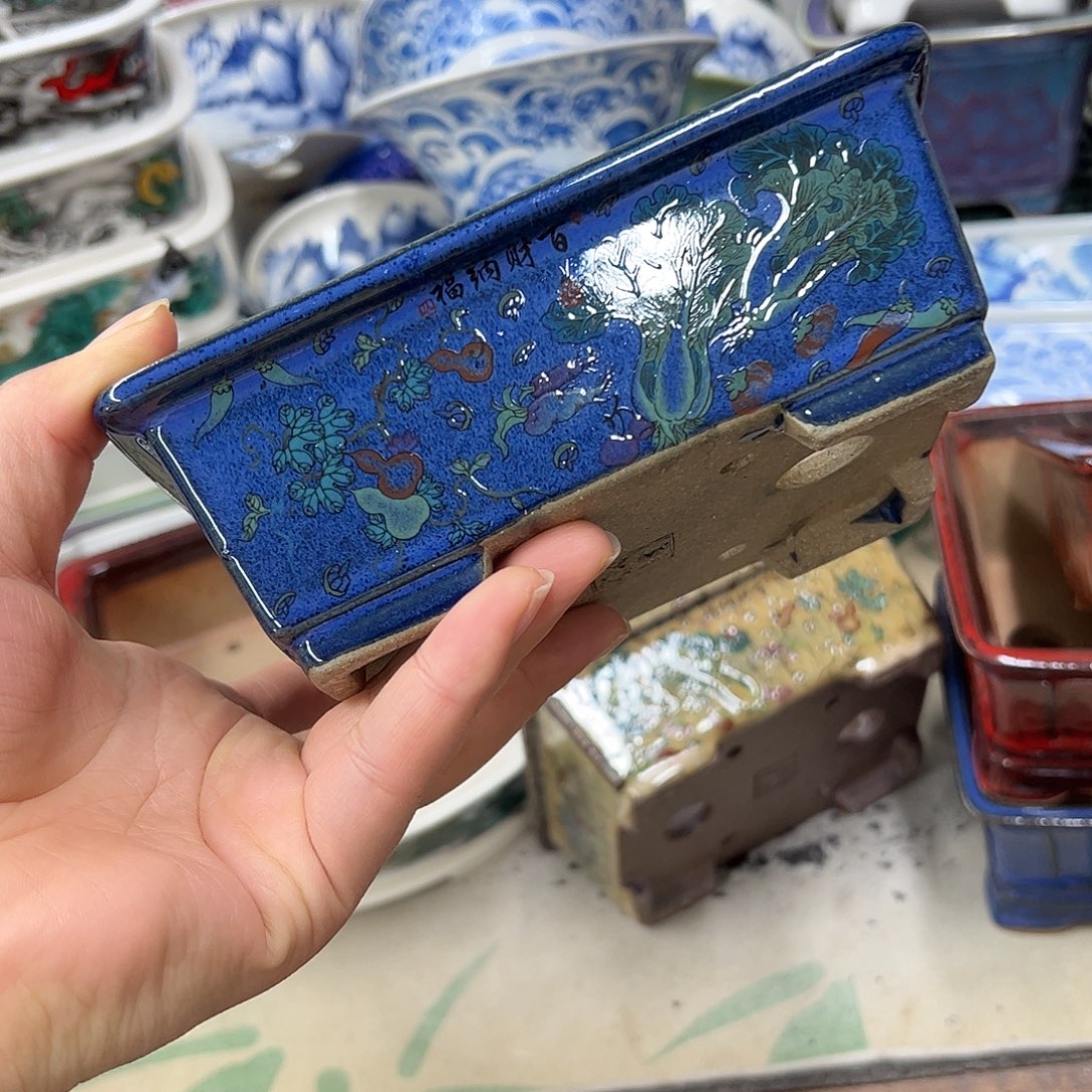 紫砂花盆833号瑕疵15/12/5cm窑变