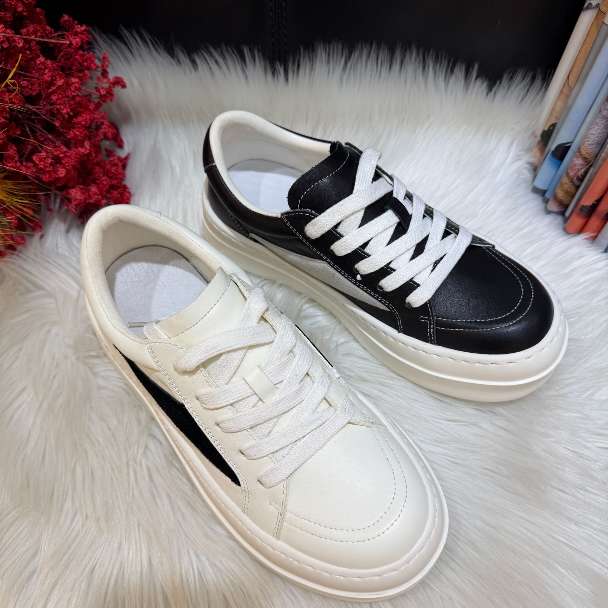 全真皮(明星同款)休闲厚底增高圆头百搭大头男鞋