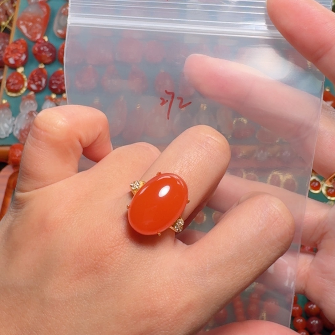 南红玛瑙南红银S925镶嵌