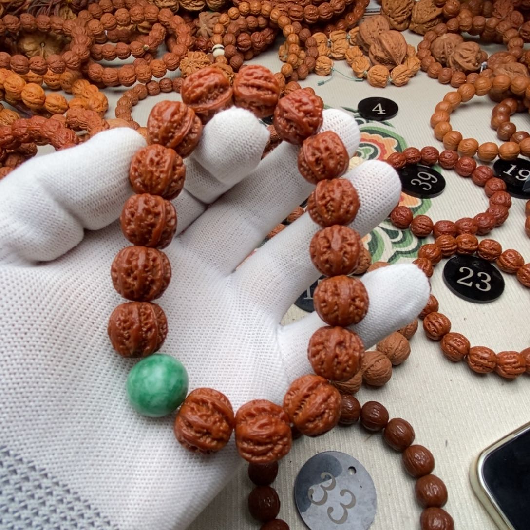 文玩核桃手串顺****乐八棱1.6