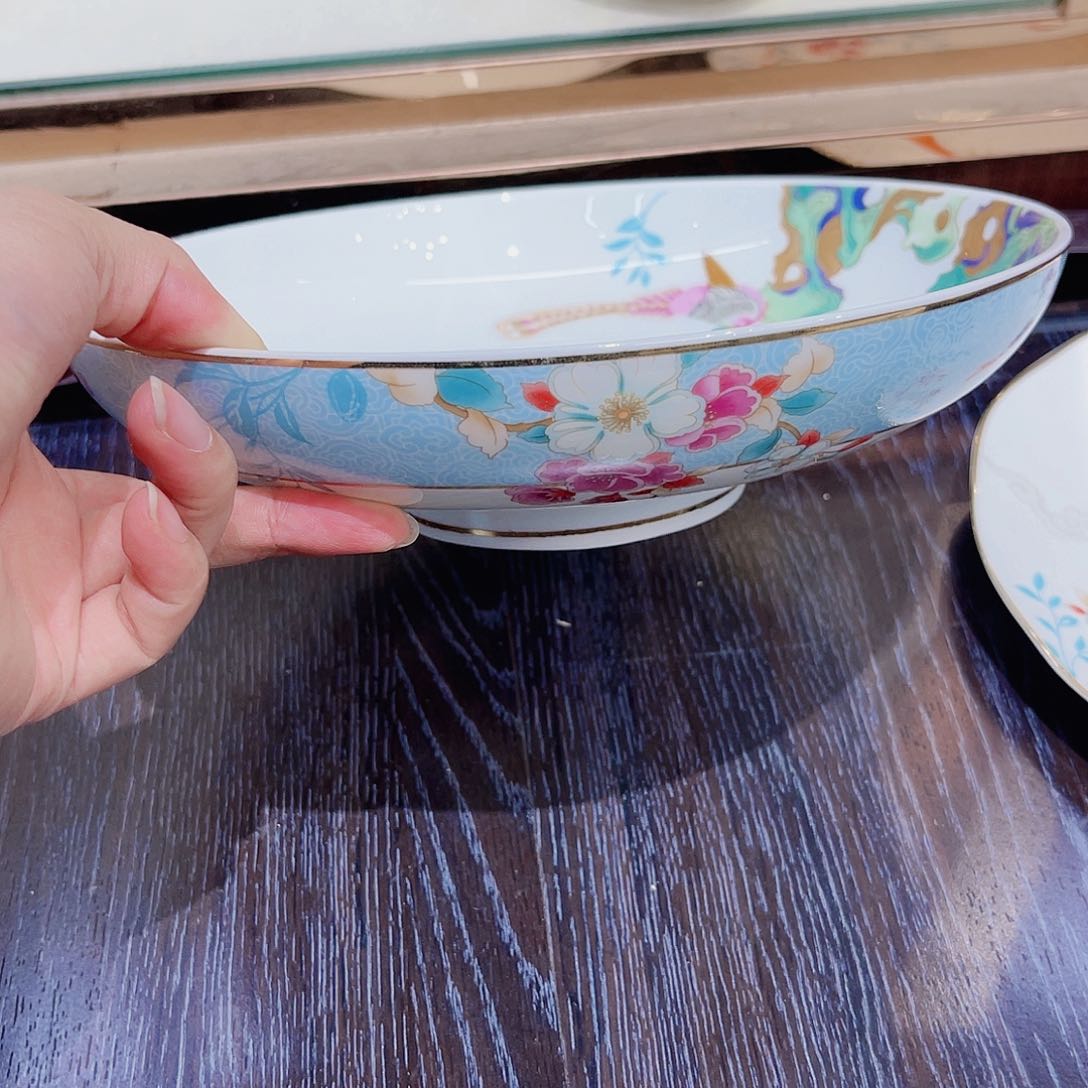 36%以上骨粉骨瓷8寸高脚汤盘