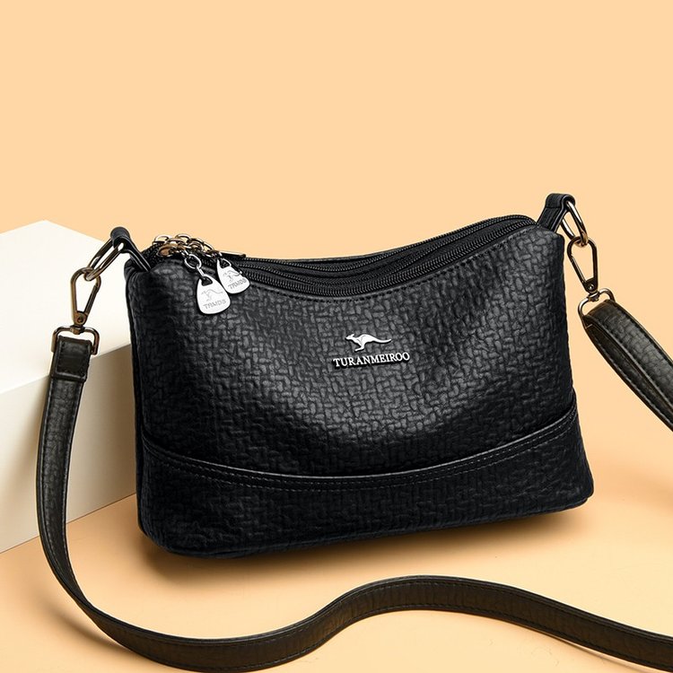 斜挎包单根妈妈包多层款纯欲风单肩包拉链暗袋中老年时尚&5068