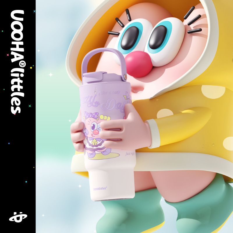 UOOHA吨霸保温杯大容量吸管陶瓷涂层内胆冰霸杯子保冷巨无霸水杯