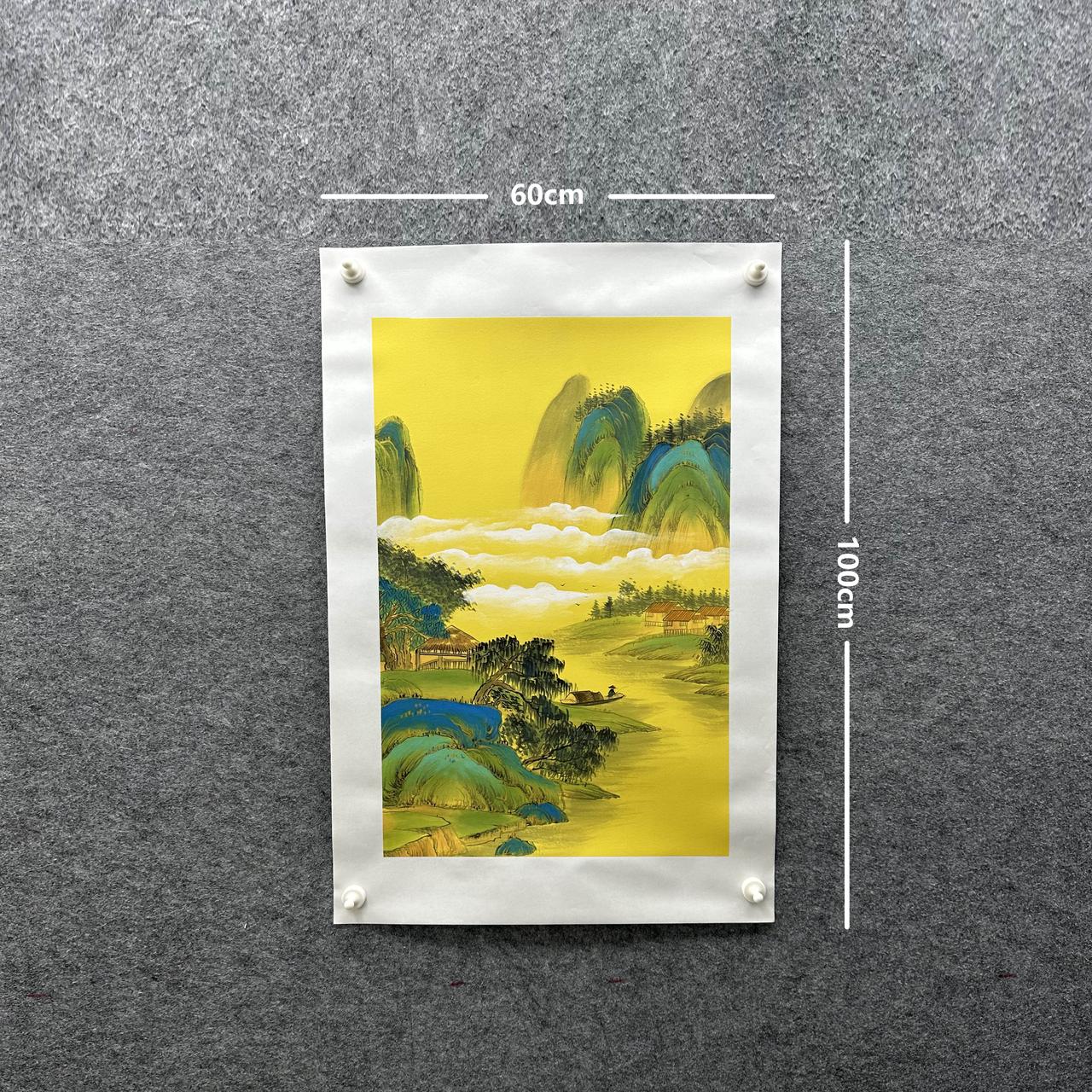 【金山纳福】欧阳宾85cm*60cm亲笔手绘礼盒作品