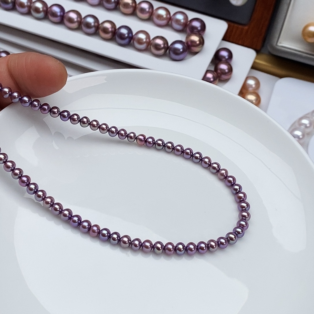 淡水珍珠颈饰银S925镶嵌