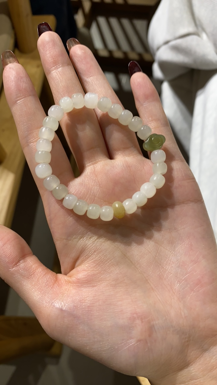 和田玉手串清新弹力