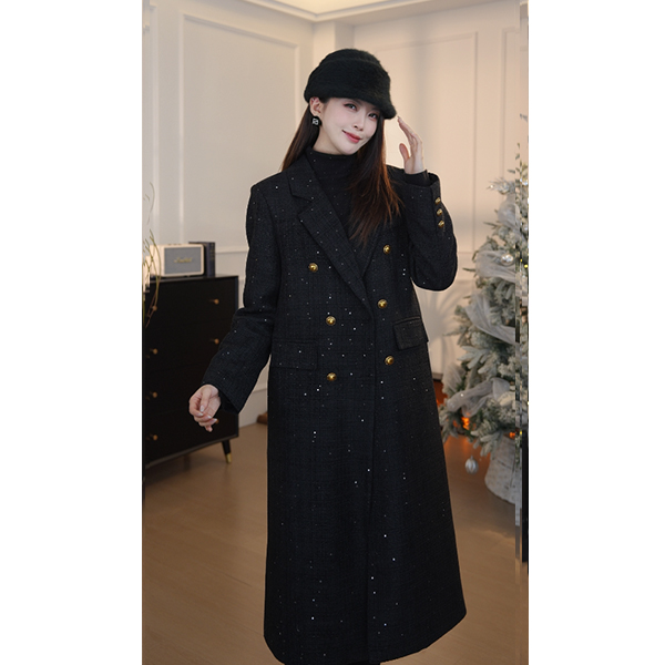 【张不晚的碗】时尚气质显瘦90白鸭绒大女主毛呢大衣