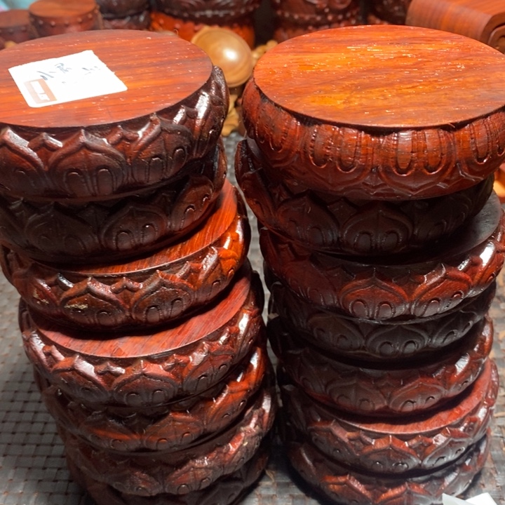 小***动邵氏紫檀红花梨底座