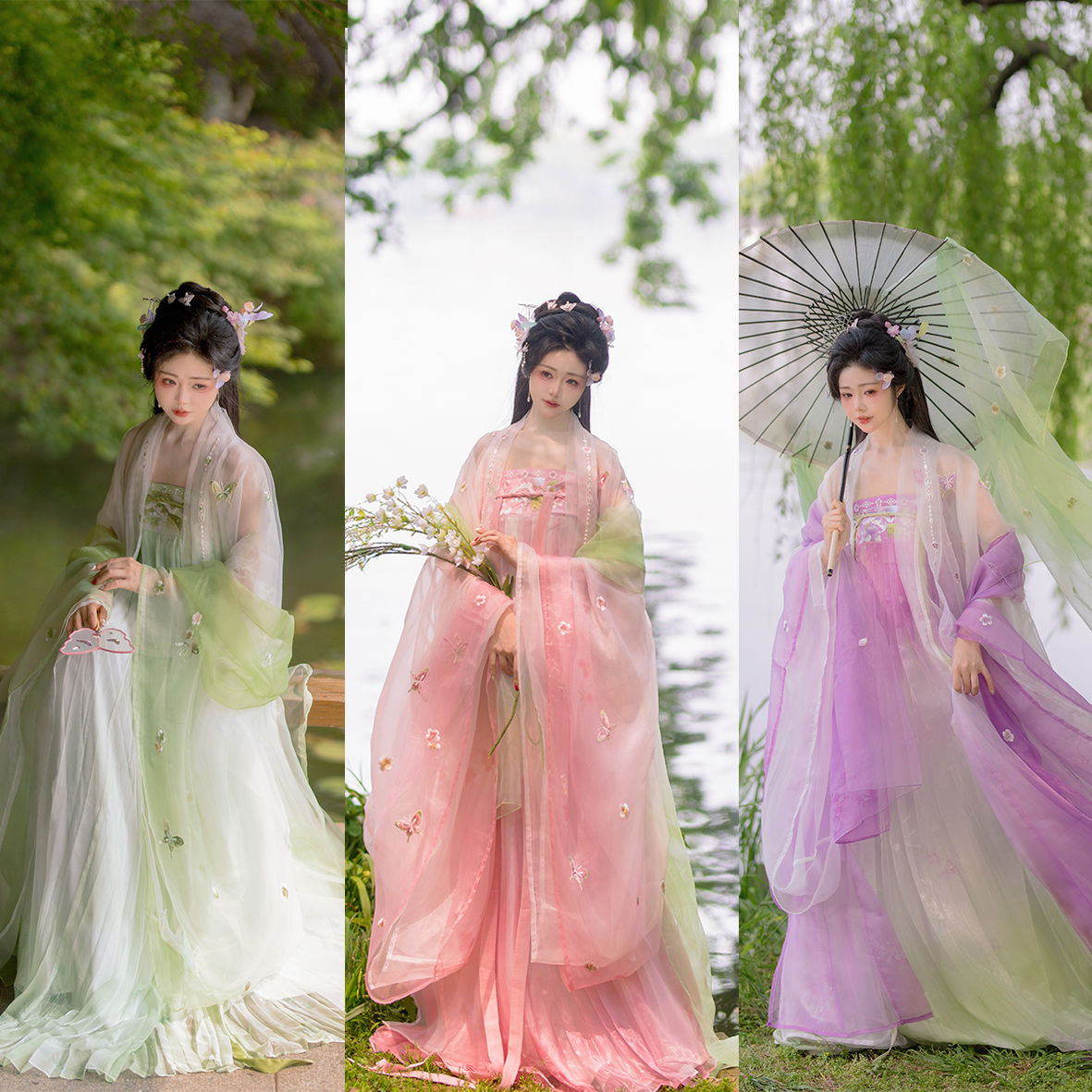 【现现】山海记【小花神】花神系列华丽唯美渐变大袖绣花齐胸夏季汉服