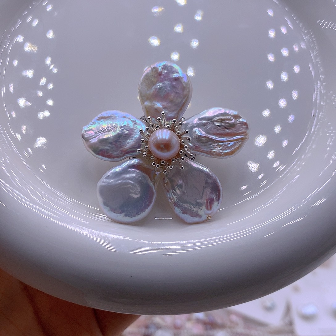 未镶嵌淡水珍珠耳饰胸针