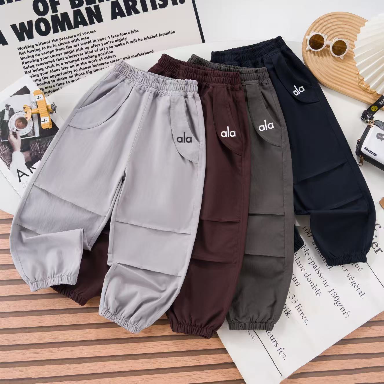 （皮标休闲裤）儿童宽松裤春秋