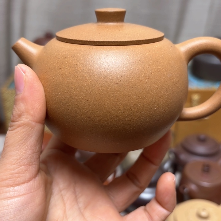 紫砂茶壶老黄段全手工微微瑕