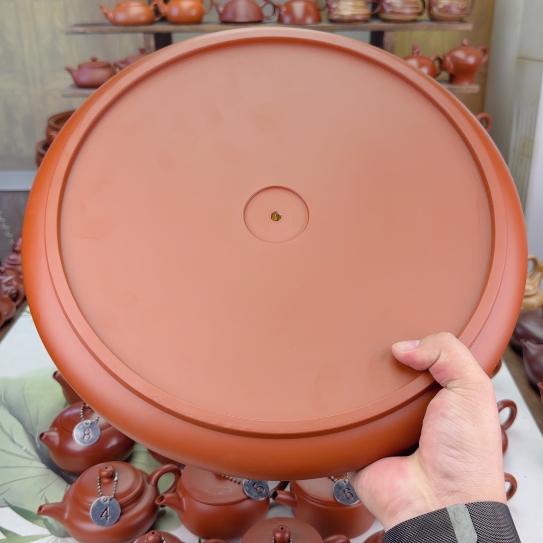 肖***默茶壶紫砂14寸防明德园茶盘