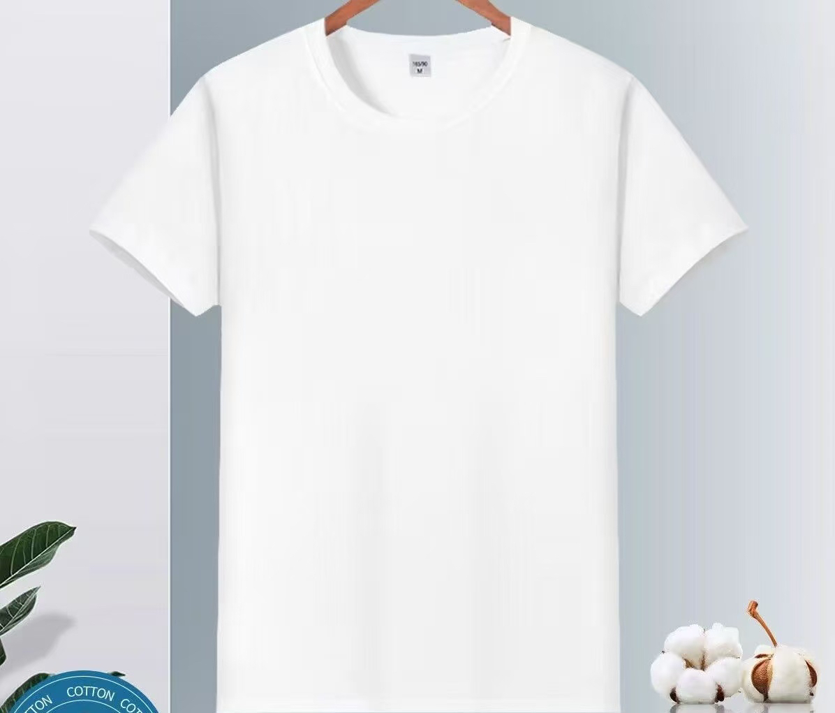 圆领短袖T恤情侣款圆领短袖t恤白色半袖摩斯风