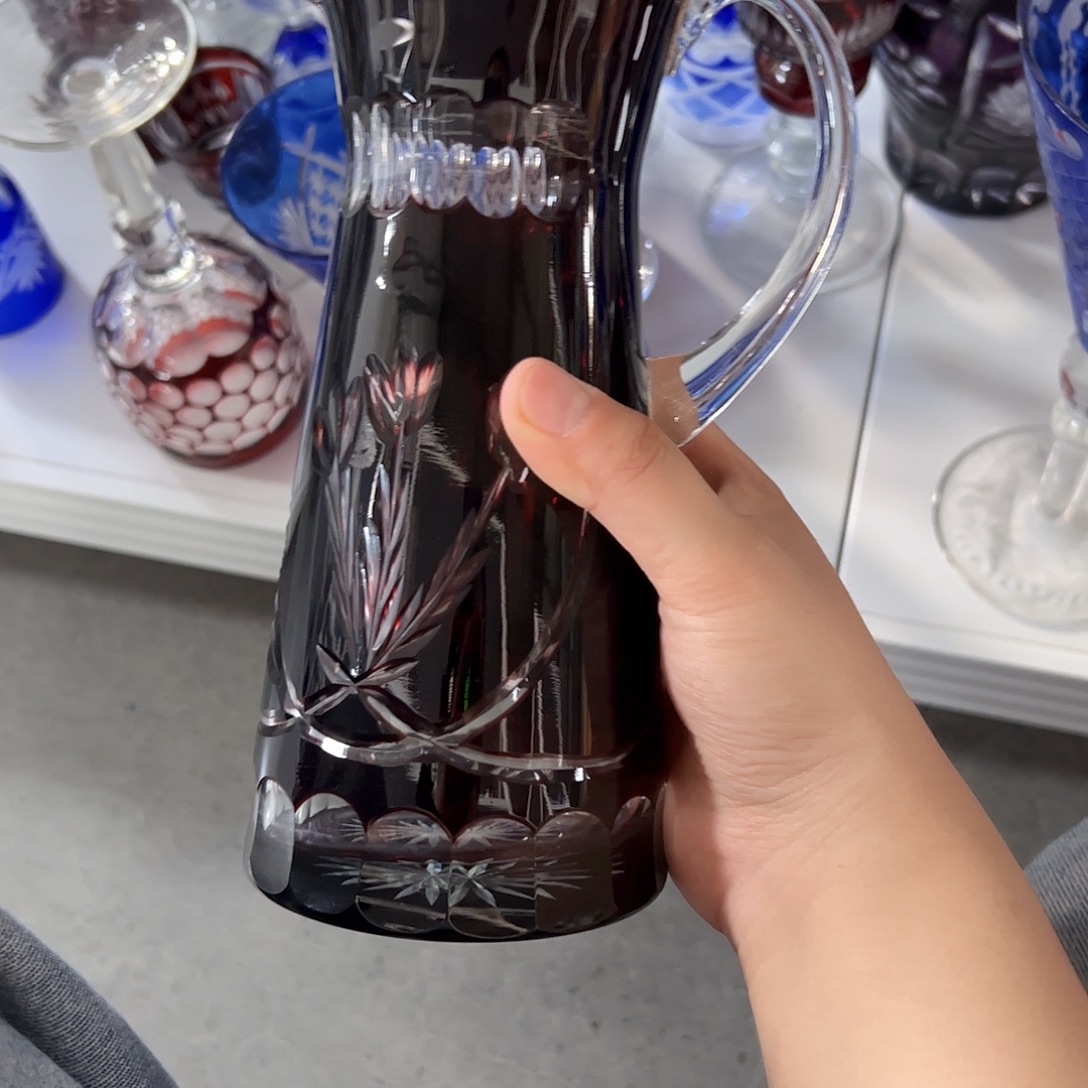 水晶玻璃平底款微瑕一个