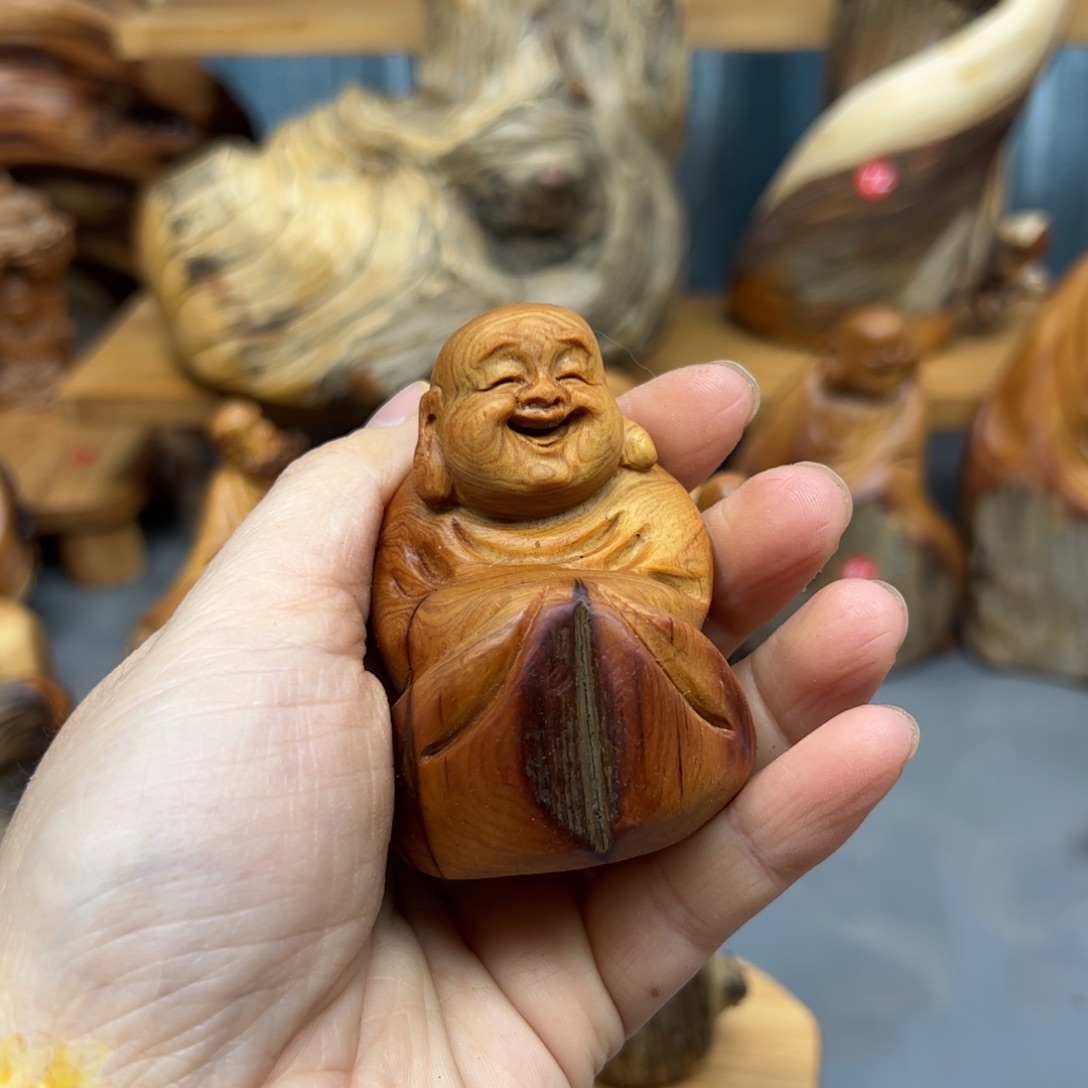 林***肆柏木崖柏木摆件手把件，