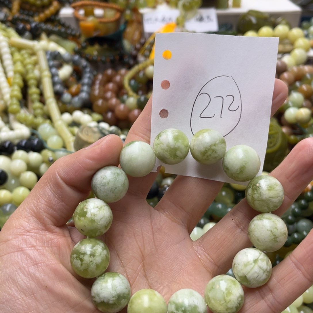 蛇纹石玉手链未镶嵌