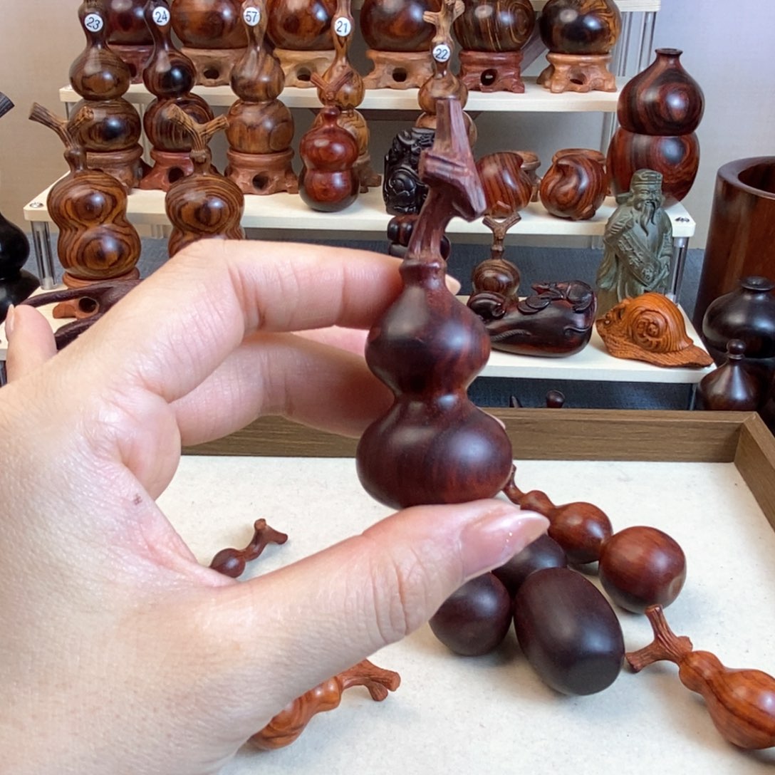 木翻**云小叶紫檀手把葫芦手把