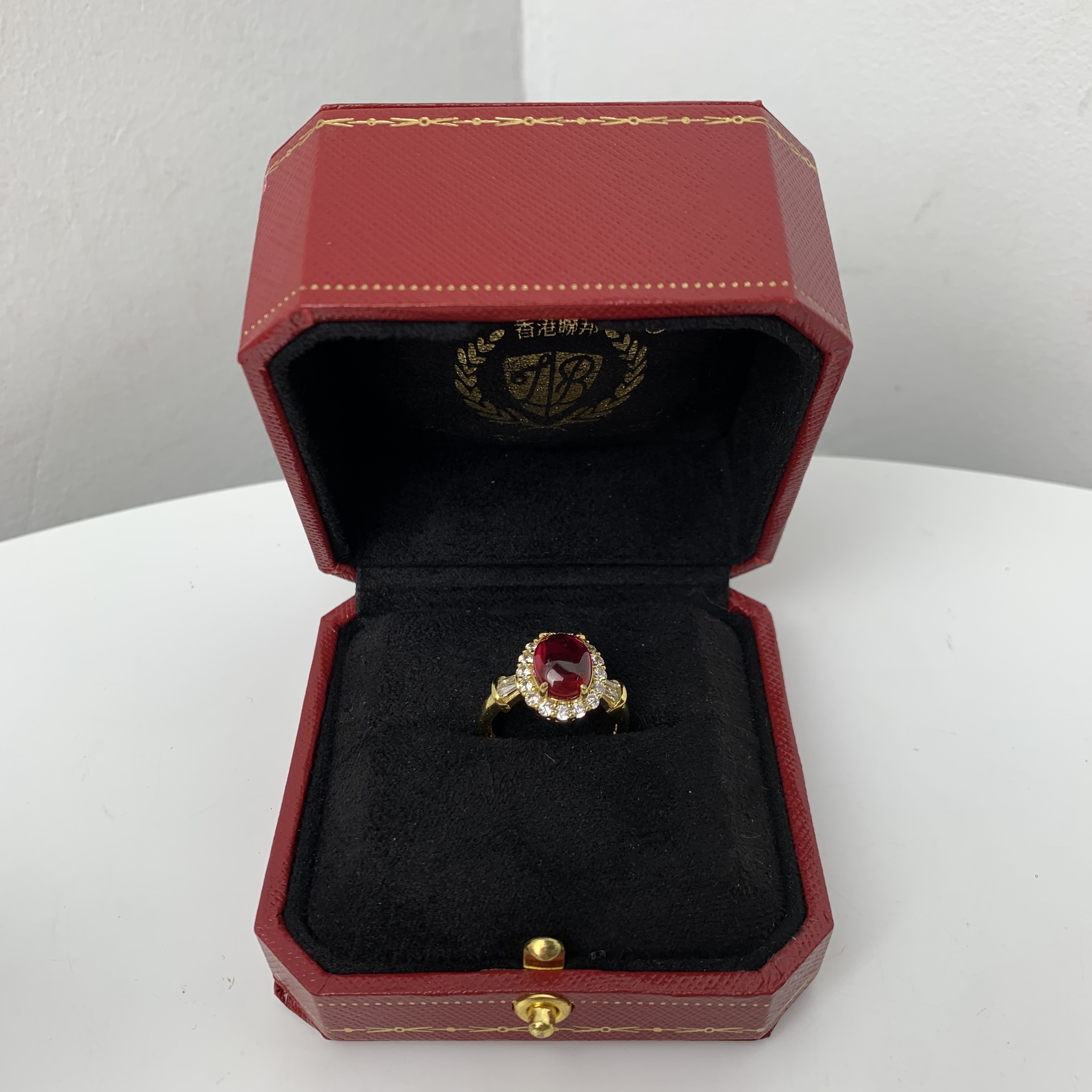 培育红宝石4900红戒指--红--精工红戒指赠礼盒