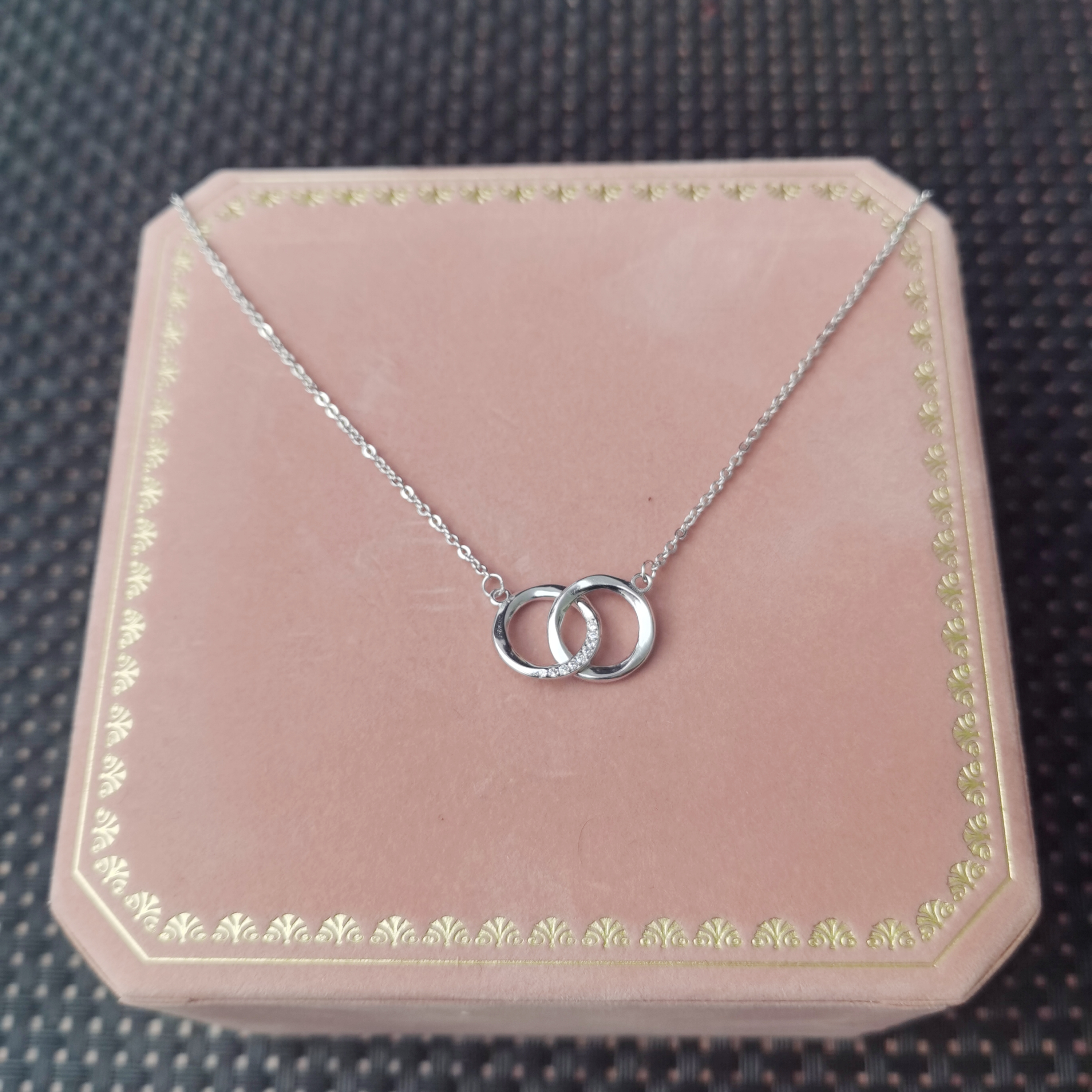 货号3021 莫比乌斯环银项链 无礼盒