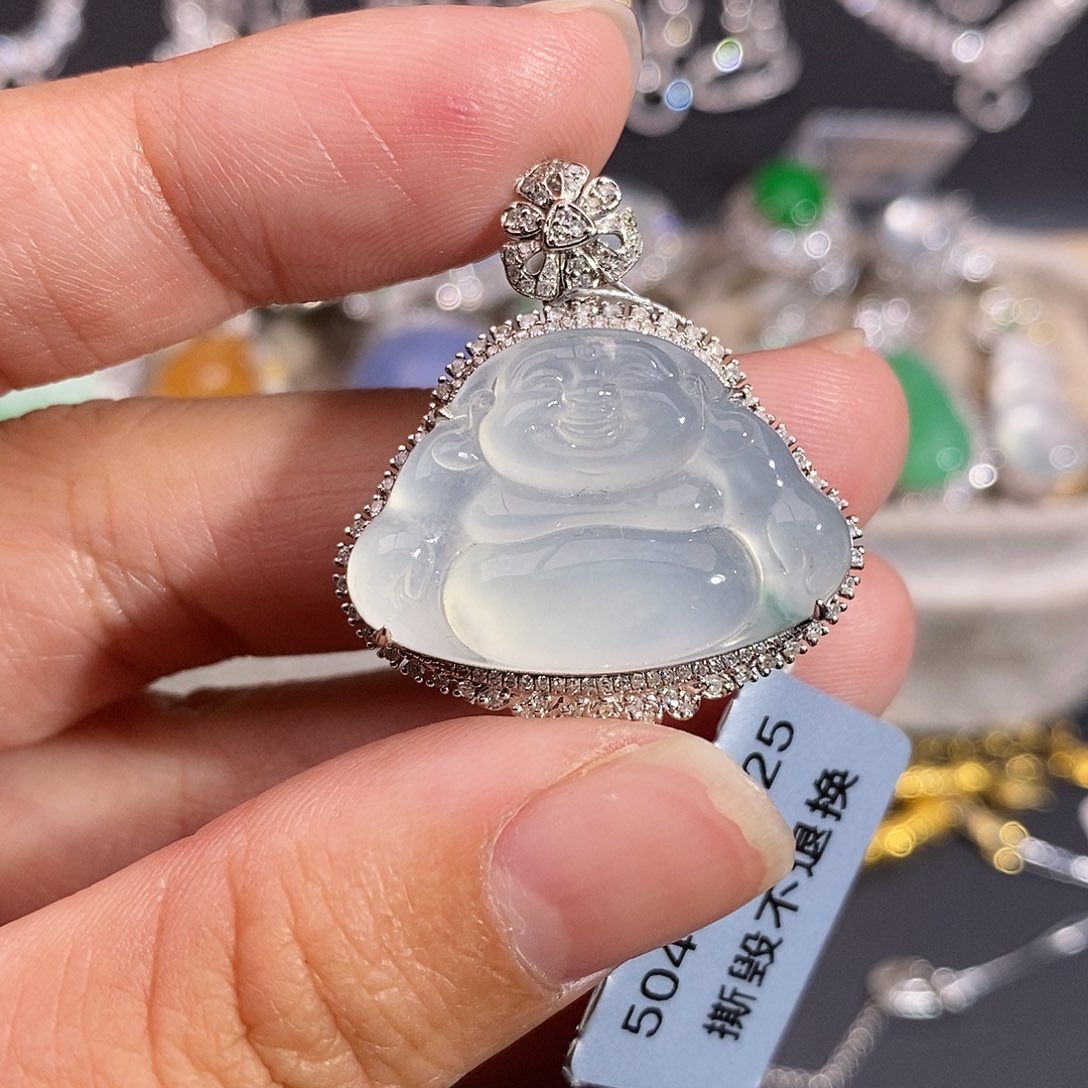 翡翠18K金镶嵌手链