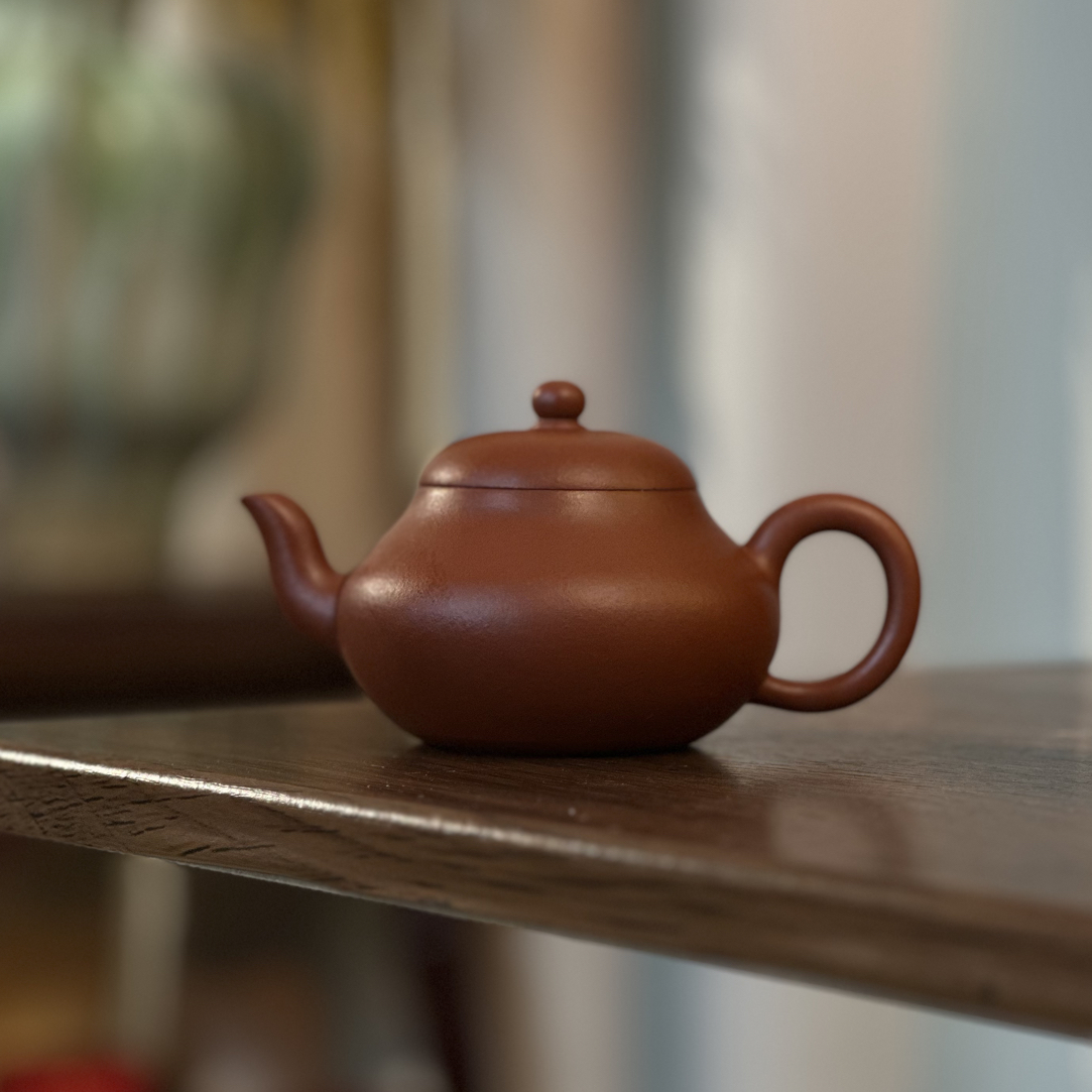 静享自营【岳进制】大红袍梨型壶150毫升