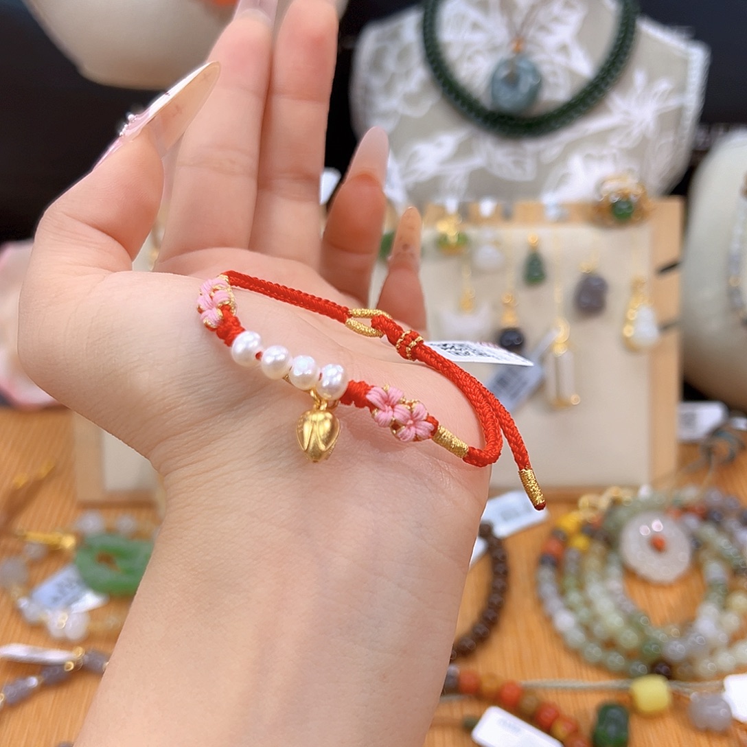 银S925镶嵌手绳淡水珍珠sj