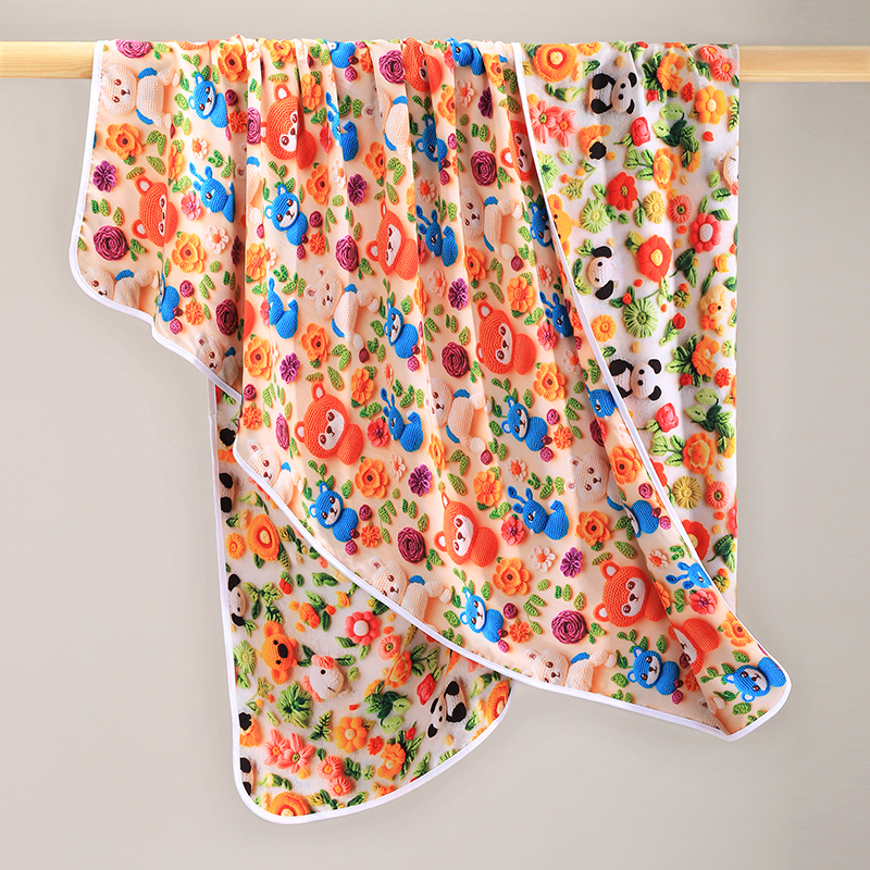 591393人造棉盖毯冷感薄盖被夏凉被空调被午睡毛巾被飞机航空沙发