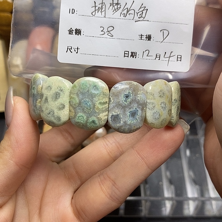 捕***鱼硅化玉未镶嵌好看