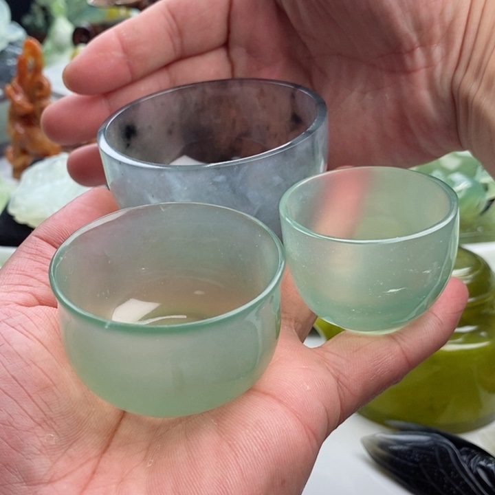 岫玉四大名玉杯未镶嵌官*