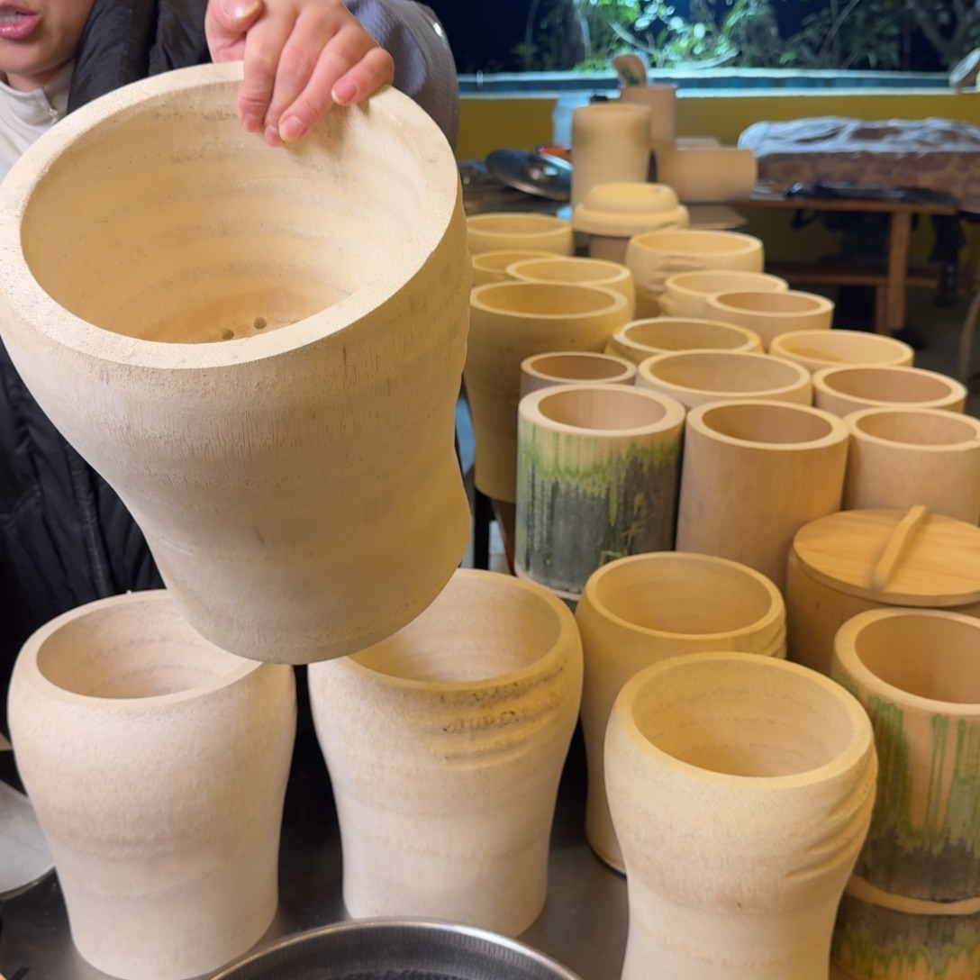 竹根蒸饭桶家用带盖