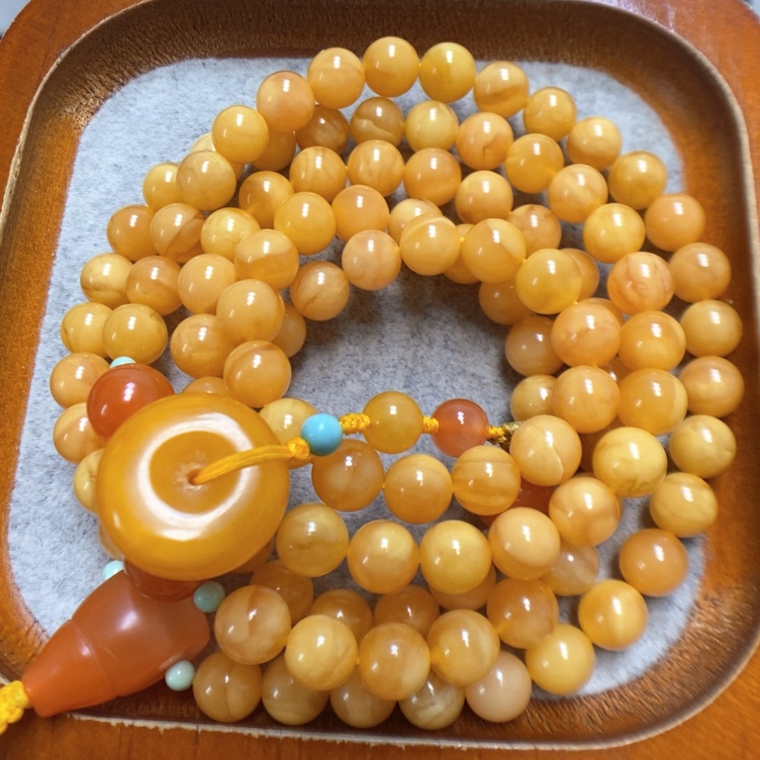未镶嵌蜜蜡手串蜜蜡