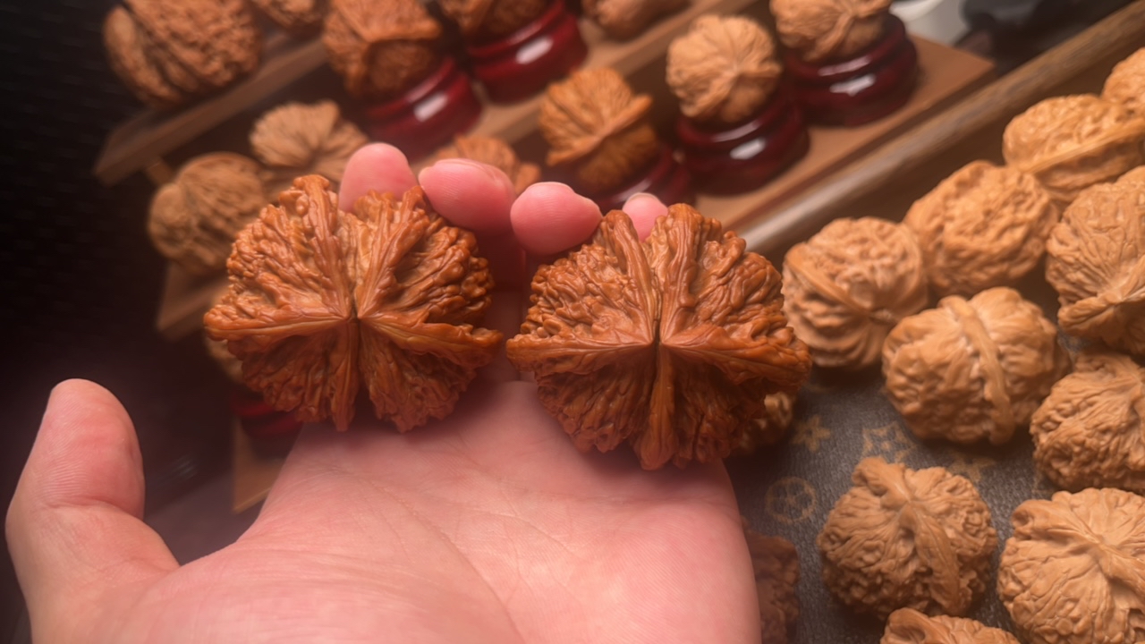 官帽连体五棱 文玩核桃