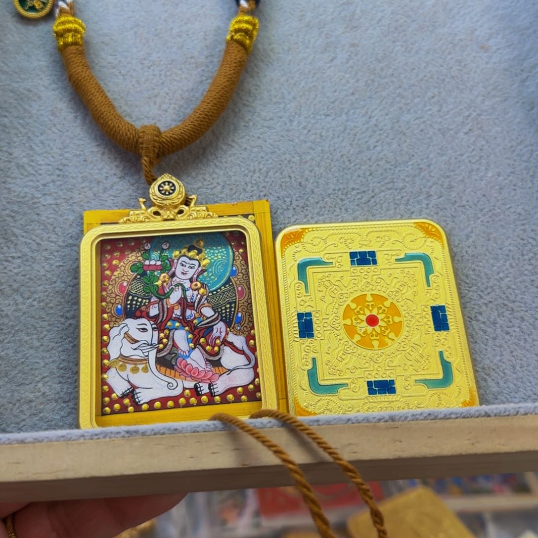 吊坠婧***婧纯手绘普贤菩萨