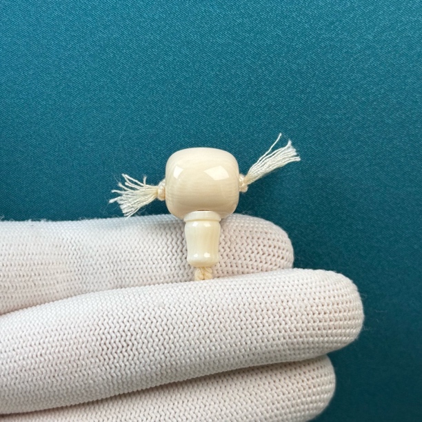 D62-67天然猛犸牙 藏式三通13.9x23mm支持复检假一罚十
