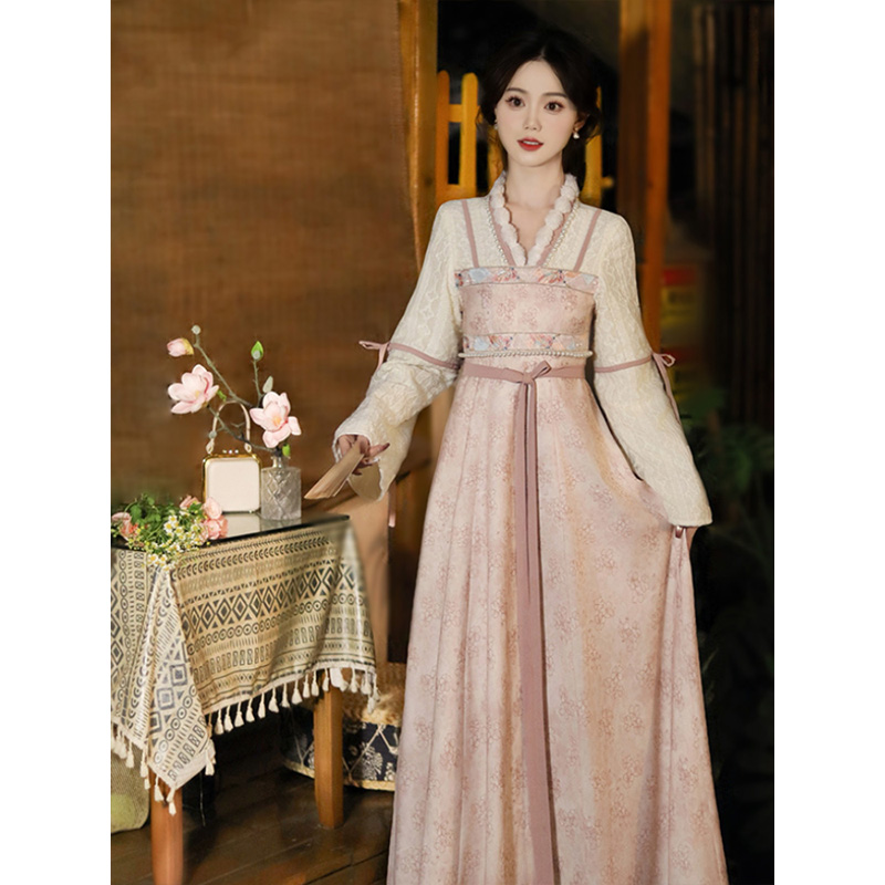 瑶西【樱落】汉元素氛围感国风汉服中国风爆款古风飘逸仙气连衣裙