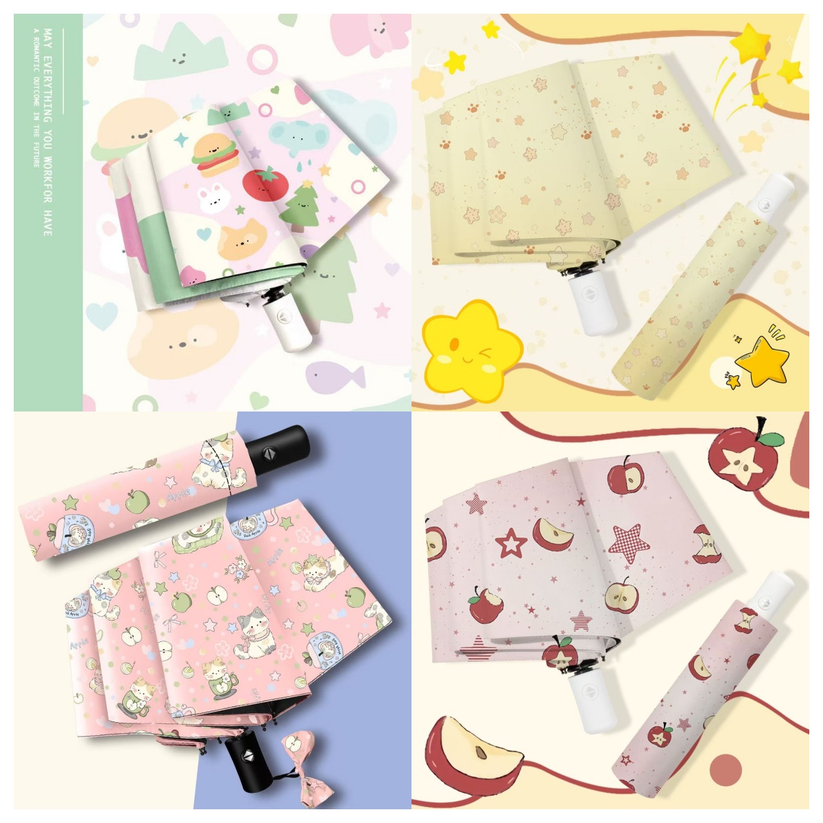清新可爱晴雨两用伞【501-600