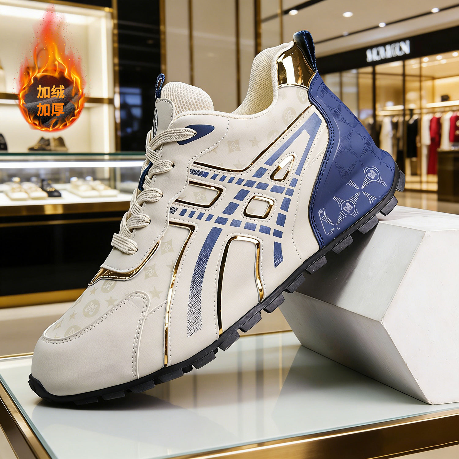2025新款升级款冬男士轻奢休闲时尚百搭加绒耐磨增高休闲鞋A669