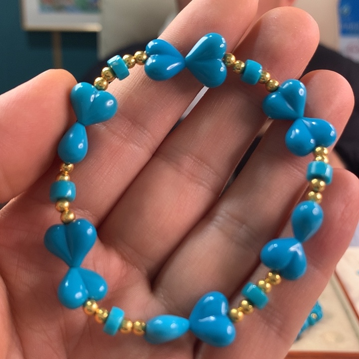 绿松石18K金镶嵌珠宝奇石