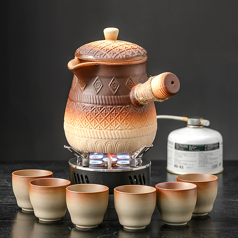 罐罐煮茶壶户外烧水壶燃气卡式炉炉头罐野外煮茶炉烤奶茶陶瓷泡茶