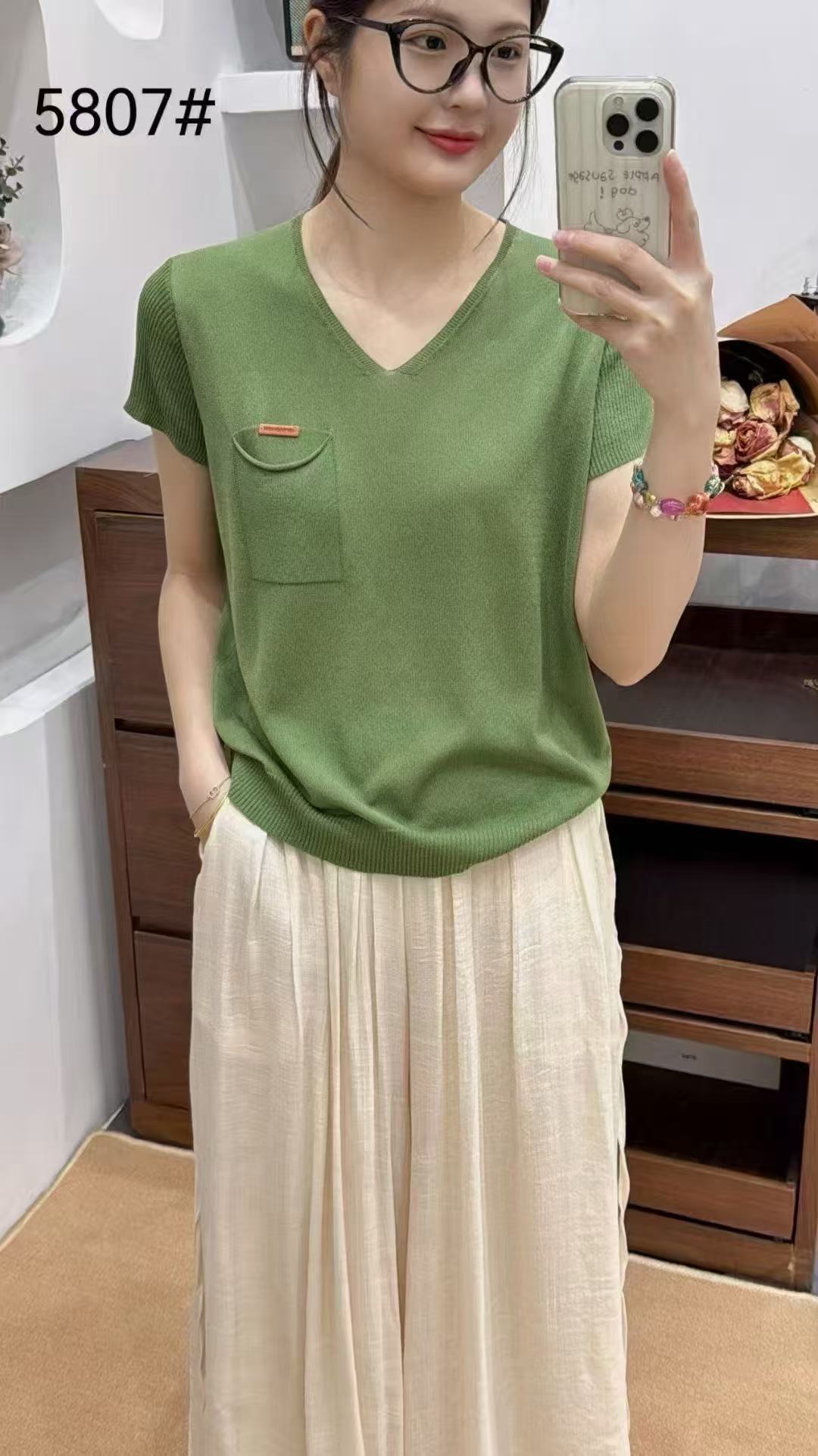 风之信大码休闲短袖5807