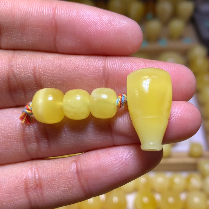 蜜蜡裸石未镶嵌天然俄料蜜蜡鸡油黄套装8.5-11.5